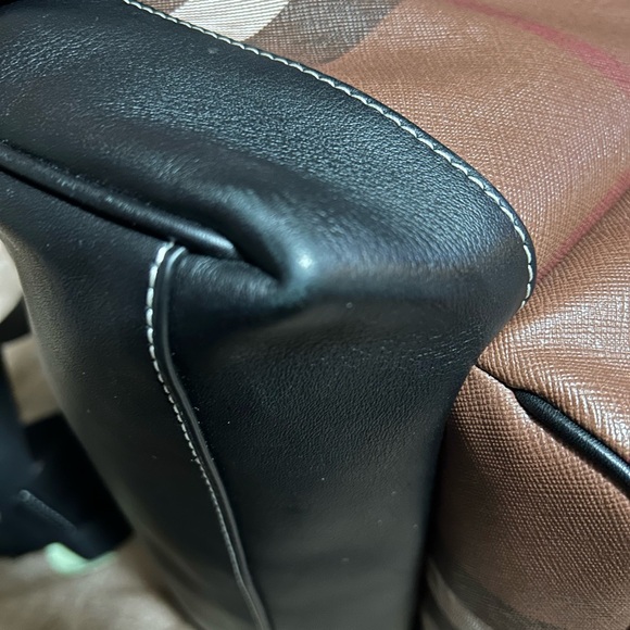 Burberry backpack leather with plaid pattern - Picture 15 of 15